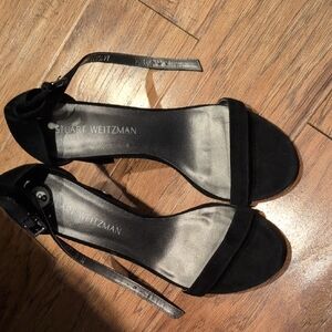 Stuart Weitzman Black Heeled Sandals